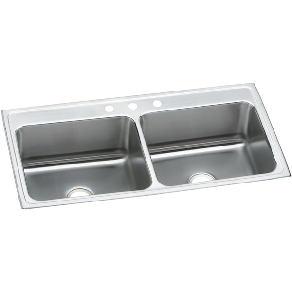 19 in x 16 in, 2, 5, Drop-in, Stainless Steel